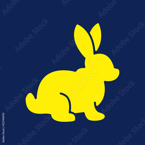 Rabbit trendy artwork beautiful abstract vector illustration colorful applied design