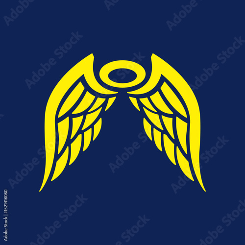 Wings trendy artwork beautiful abstract vector illustration colorful applied design