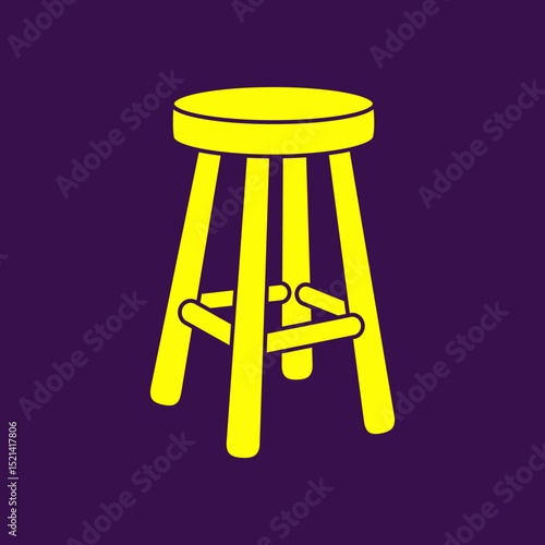 Furniture trendy artwork lovely abstract vector illustration colorful applied design