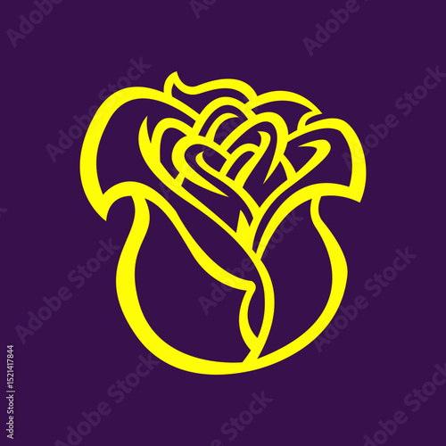 Rose trendy artwork lovely abstract vector illustration colorful applied design