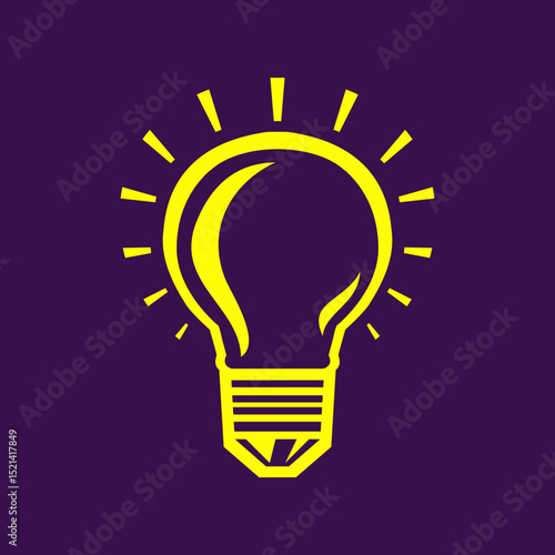 Light Bulb trendy artwork lovely abstract vector illustration colorful applied design