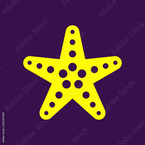 Sea Starfish trendy artwork lovely abstract vector illustration colorful applied design
