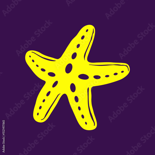 Starfish trendy artwork lovely abstract vector illustration colorful applied design