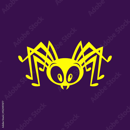 Spider insect trendy artwork lovely abstract vector illustration colorful applied design
