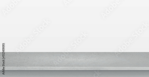 Gray concrete stone table top isolated on white background, promotional web template - Vector illustration