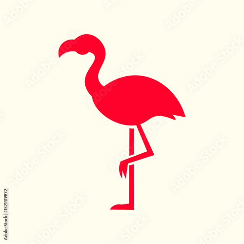 Flamingo trendy artwork attractive abstract vector illustration colorful applied design