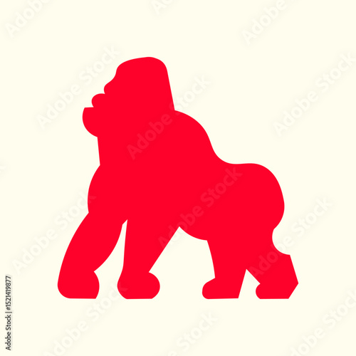 Gorilla trendy artwork attractive abstract vector illustration colorful applied design