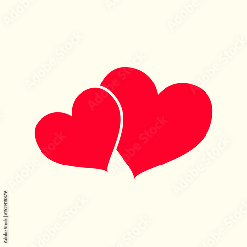 Heart trendy artwork attractive abstract vector illustration colorful applied design