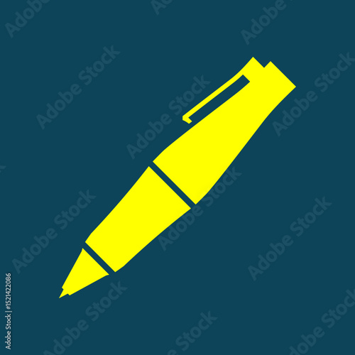 Ballpoint Pen trendy artwork handsome abstract vector illustration colorful applied design