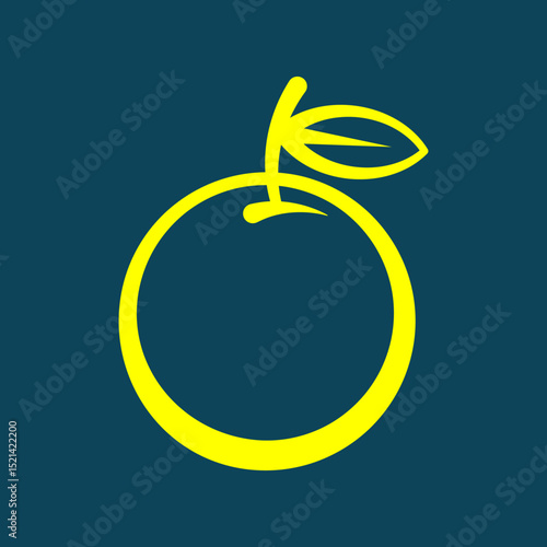 Orange fruit trendy artwork handsome abstract vector illustration colorful applied design