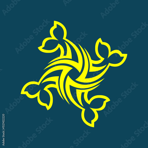 Whale fish trendy artwork handsome abstract vector illustration colorful applied design