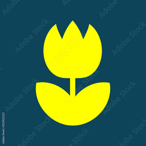 Tulip Flower trendy artwork handsome abstract vector illustration colorful applied design
