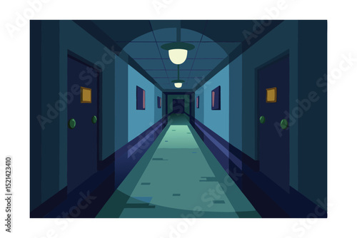3d render of a corridor