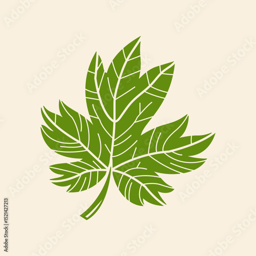 Autumn Maple Leaf trendy artwork cute abstract vector illustration colorful applied design