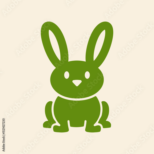 Bunny trendy artwork cute abstract vector illustration colorful applied design