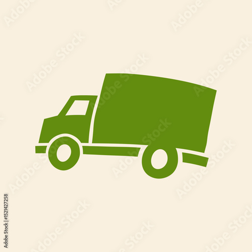 Delivery Truck trendy artwork cute abstract vector illustration colorful applied design