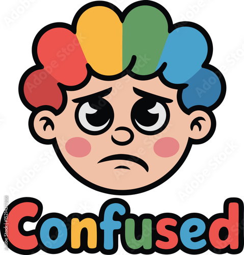 Expressing confusion face confused