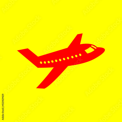 Airplane trendy artwork gorgeous abstract vector illustration colorful applied design