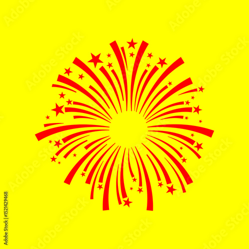 Fireworks trendy artwork gorgeous abstract vector illustration colorful applied design