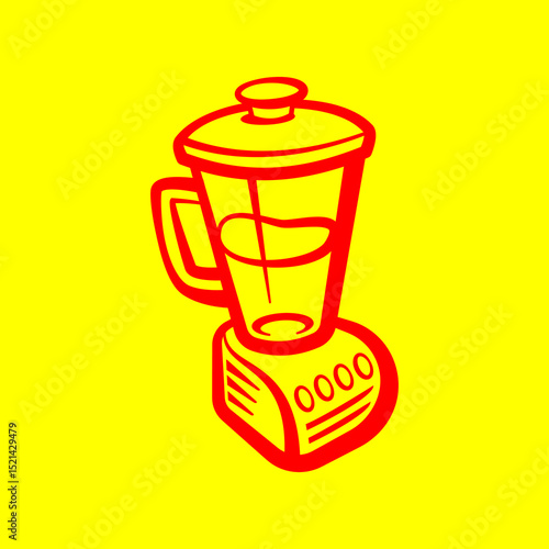Food blender trendy artwork gorgeous abstract vector illustration colorful applied design