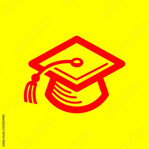 Graduation Cap trendy artwork gorgeous abstract vector illustration colorful applied design