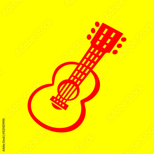 Guitar trendy artwork gorgeous abstract vector illustration colorful applied design