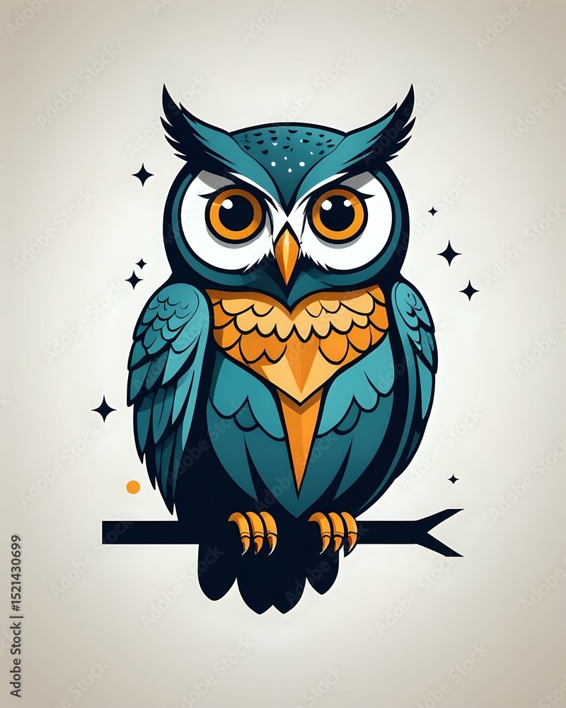 Fototapeta premium owl on a branch