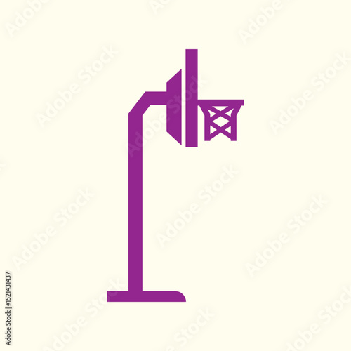 Basketball Basket trendy artwork pretty abstract vector illustration colorful applied design
