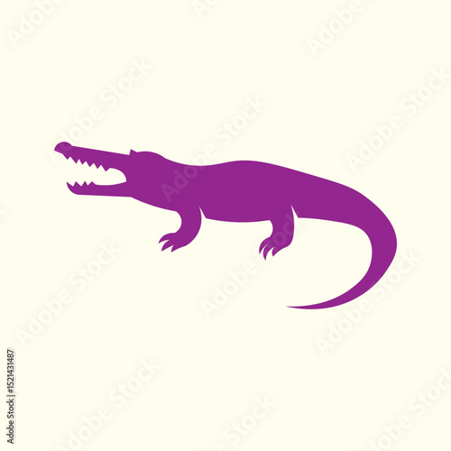 Crocodile trendy artwork pretty abstract vector illustration colorful applied design