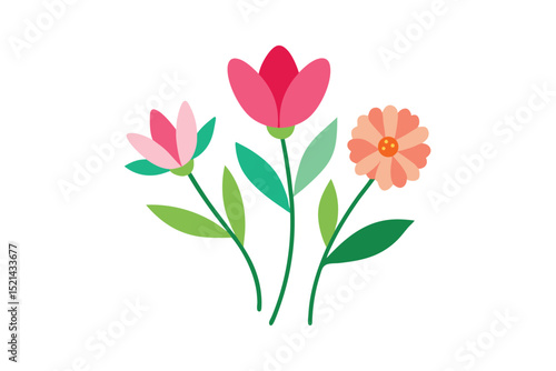 Wallpaper Mural bouquet of pink tulips Torontodigital.ca