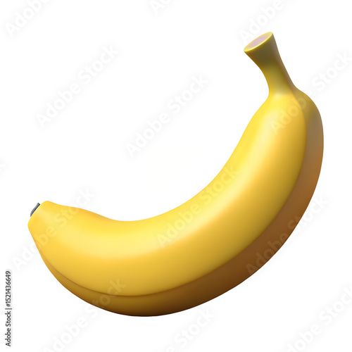 banana isolated on white 3d