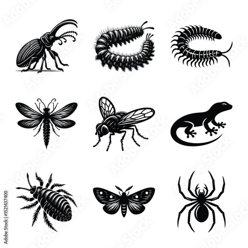 Insect bundle silhouette