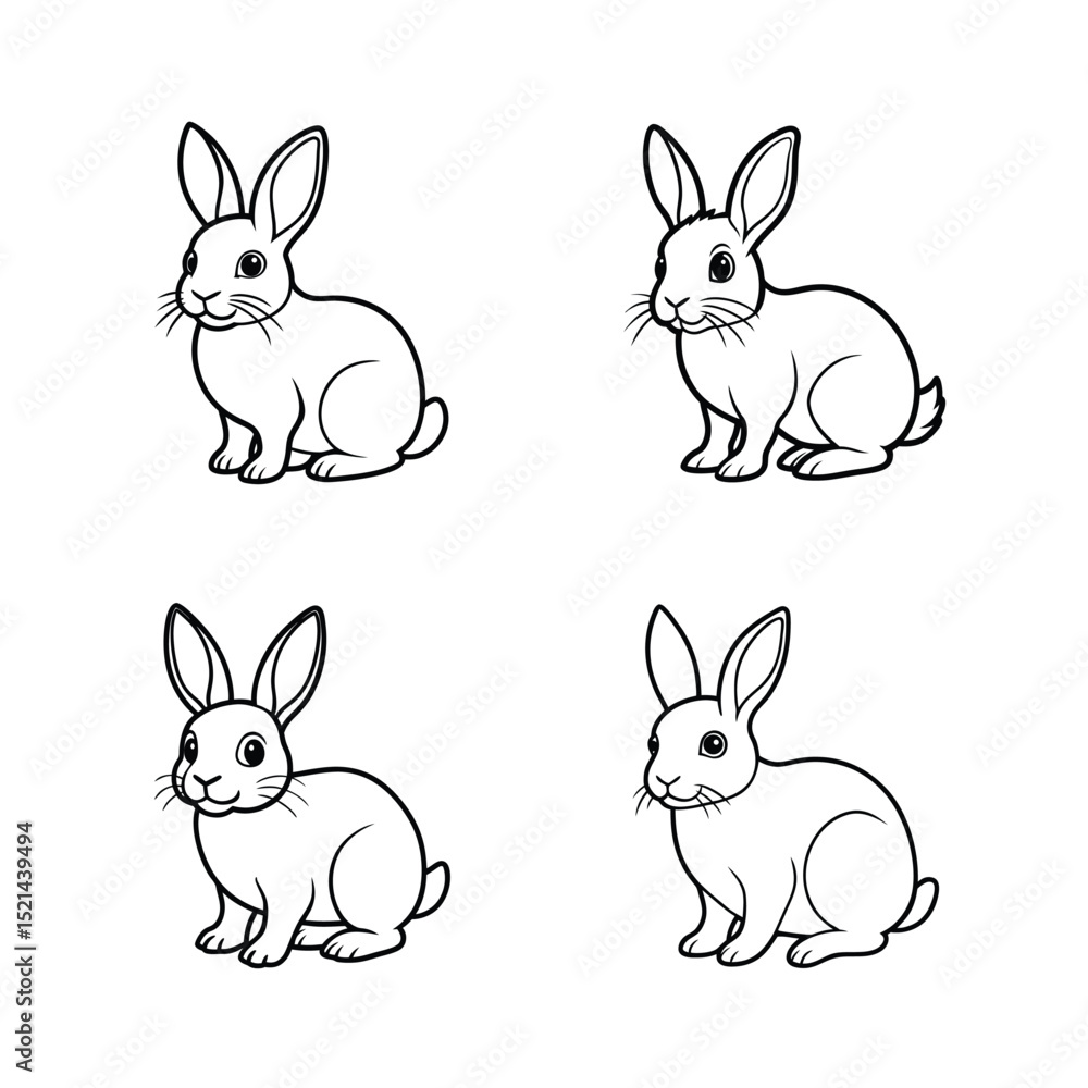 Fototapeta premium adorable rabbit vector