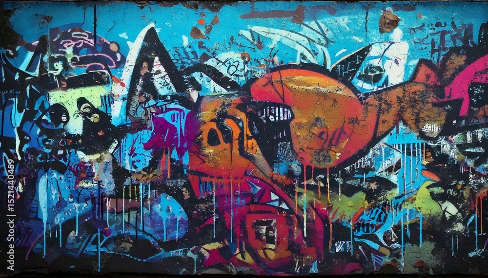 Fototapeta premium A high resolution generative AI illustration featuring abstract blocks in bold red and yellow tones with dynamic geometric composition