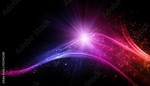 シンプルな黒い背景にプラズマのラメのアクセント、スタイリッシュなグラデーションをつけた背景画像　Generated by AI	