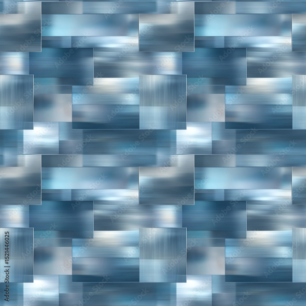 Obraz premium Seamless blue abstract background pattern with blurred rectangles 
