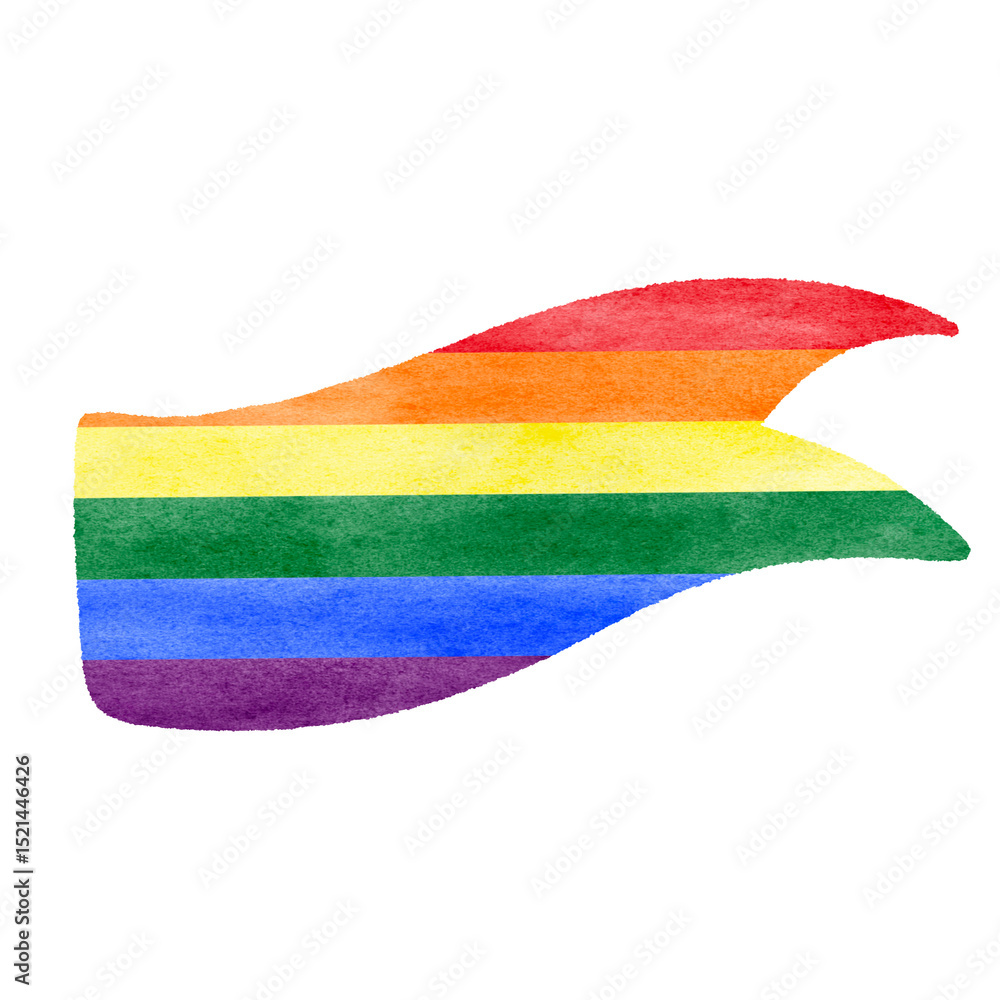 Obraz premium rainbow flag on a white background