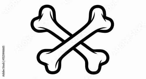 Crossed Bones Icon: A stark, high-contrast graphic of crossed bones. This symbol conveys concepts of danger, caution, or even pirate-related themes.