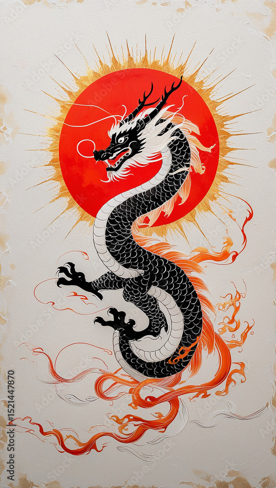Fototapeta premium red chinese dragon