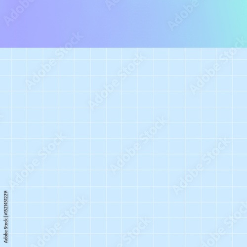 blue background with small grid and title for notepad