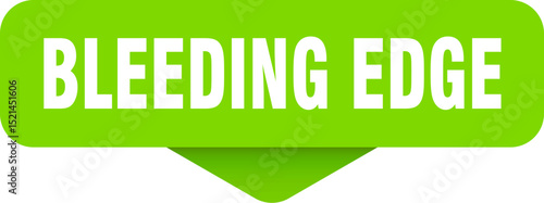 bleeding edge sticker. bleeding edge sign on transparent background