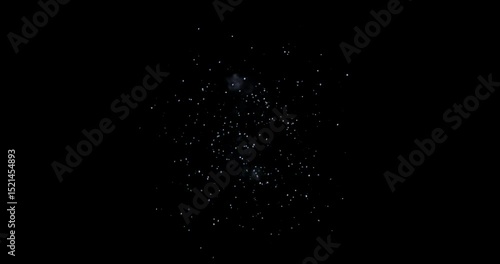 snow explosion effect on black background