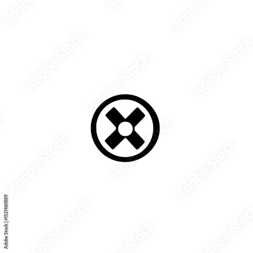 Vector icon of radioactive material warning symbol 