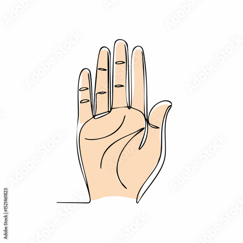 Vector simple linear illustration, hand poster, logo, print design template, hand drawn surfer gesture in minimal modern art style