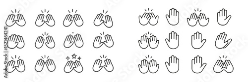 Hand gestures expressing applause and celebration at a joyful gathering in a lively setting