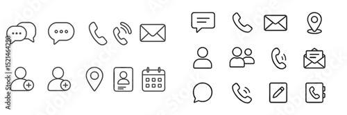 Icons representing various communication methods including messaging, calls, and email for modern digital interaction