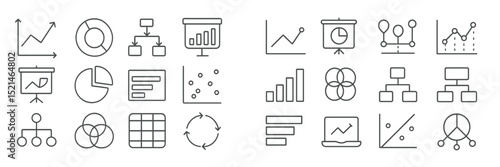 Visual representation of business analysis tools including charts and graphs for data interpretation
