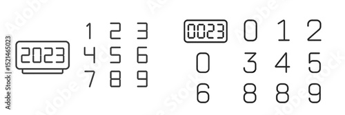 Modern number design for digital interfaces in 2023 showcasing stylish numerals