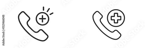 Simple outline icons representing call enhancement features for user-friendly communication design