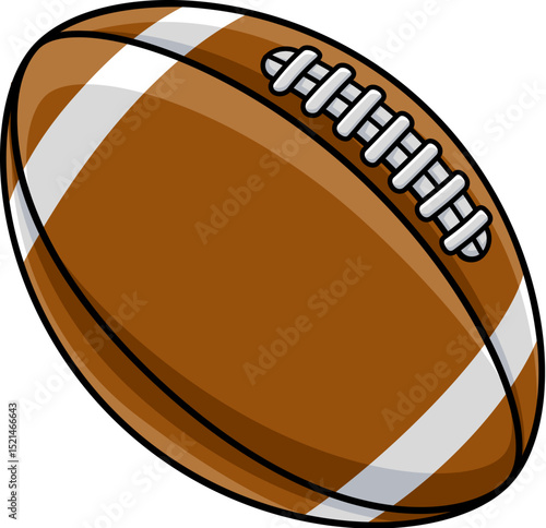 An American Football ball cartoon sports icon illustration